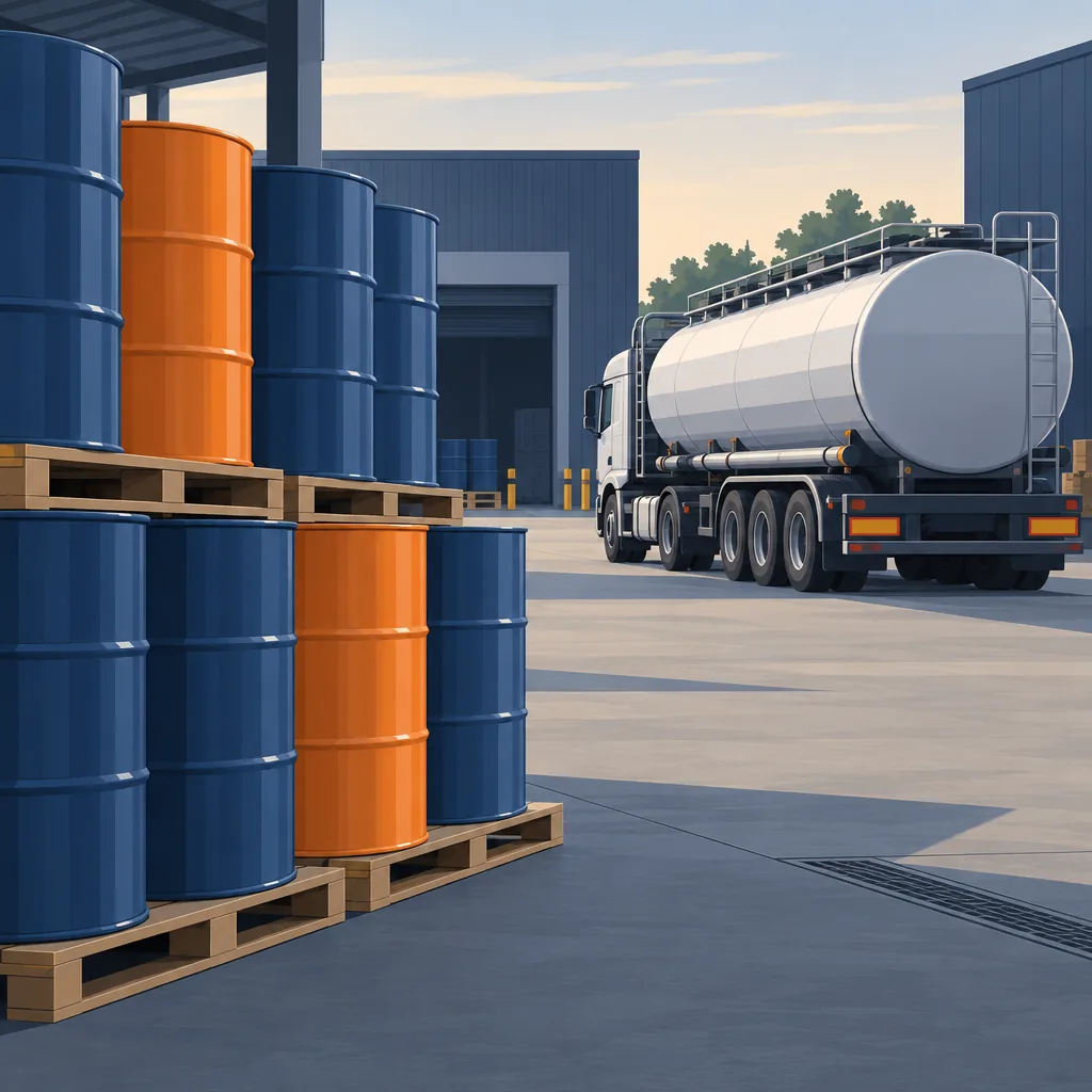 Decorative illustration representing the Hazardous Materials CDL practice topic